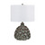 Set of 2 Grey Glazed Ceramic Table Lamp with Shade