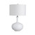 Set of 2 White Glazed Ceramic Table Lamp with Shade (CVAP3127)