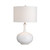 Set of 2 White Glazed Ceramic Table Lamp with Shade (CVAP3127)