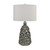 Set of 2 White Glazed Ceramic Table Lamp with Shade (CVAP3130)