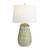 Glazed Green Ceramic Pineapple Shaped Table Lamp with Shade