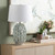 31"H Coastal Coral-Inspired Ceramic Table Lamp with White Shade