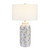 27.75" Ceramic Table Lamp with Drum Linen Shade