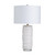 Set of 2 29.5" White Ceramic Table Lamp with White Linen Shade