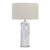 30" Ceramic Table Lamp with Crystal Base and Linen Shade (CVAP3479)