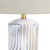 30" Ceramic Table Lamp with Crystal Base and Linen Shade (CVAP3479)
