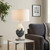 28.25." Ceramic Table Lamp with Linen Shade