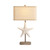 27.5"H Resin Starfish Table Lamp with Tan Shade