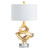 30.25"H Resin and Crystal Table Lamp with White Shade