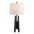 31"H Black Textured Table Lamp with Linen Shade
