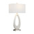 Set of 2 Chalk White Resin and Metal Table Lamp with Shade