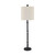 Set of 2 Matte Black Resin Buffet Lamp with Shade