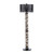 68.75" Black Resin Floor Lamp with Metal Shade