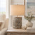 23.5" Resin Table Lamp With Beige Shade