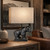 23.5"H Hammered Black Bear Table Lamp with Linen Shade