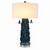 31"H Blue Coraline Textured Table Lamp with Linen Drum Shade