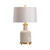 27"H Cement and Metal Table Lamp with White Shade