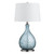32.25"H Glass & Metal Table Lamp With Shade