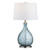 32.25"H Glass & Metal Table Lamp With Shade
