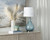 32.25"H Glass & Metal Table Lamp With Shade