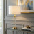 31" Crystal and Metal Table Lamp with Linen Shade