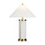 Set of 2 Metal/Linen Table Lamp with Shade