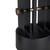 36" Metal Table Lamp with White Linen Drum Shade