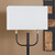 59.25" Black and Gold Metal Floor Lamp with Linen Shade