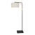 66.5" Black and Gold Metal Floor Lamp with Linen Shade