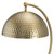21.5" Metal Desk Lamp with Gold Dome Shade