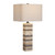28.5"H Travertine Table Lamp With Shade