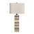 28.5"H Travertine Table Lamp With Shade
