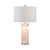 30"H Pink Crystal Base Heidi Table Lamp & Nightlight with White Linen Shade