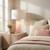 30"H Pink Crystal Base Heidi Table Lamp & Nightlight with White Linen Shade