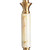 34.75" Marble and Metal Table Lamp with Linen Shade