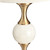 28.25" Metal and Marble Table Lamp with Linen Shade