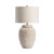 27" White Brush Ceramic Lamp