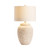 27" White Brush Ceramic Lamp