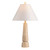 28" Tan Table Lamp with Empire Oat Linen Shade