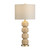 Set of 2 Faux Travertine Marble Finished Resin Table Lamp with Shade
