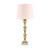 Set of 2 31.75" Gold Resin Table Lamp with Pink Linen Shade