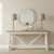 31.75" Gold Resin Table Lamp with Green Linen Shade