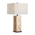 31"H Bronze Glass Table Lamp with Rectangular Shade