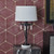 Treyton Modern Table Lamp, 33.25"H, Matte Black Steel, White Linen Shade, Marble Base