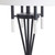 Treyton Modern Table Lamp, 33.25"H, Matte Black Steel, White Linen Shade, Marble Base