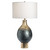32" Glass Lamp with Aluminum Base