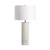 31.5"H Glass Table Lamp with White Linen Shade