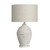 29.5"H Rattan Table Lamp with Linen Oatmeal Shade
