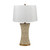 Set of 2 29.75"H White Washed Grass Rope Table Lamp With Oat Shade And Brown Metal Base