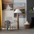59"H Hemp Floor Lamp With Shade